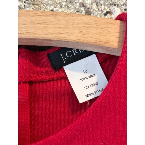 J. Crew Red Sleeveless Wool Top Size 10 - Picture 3 of 8